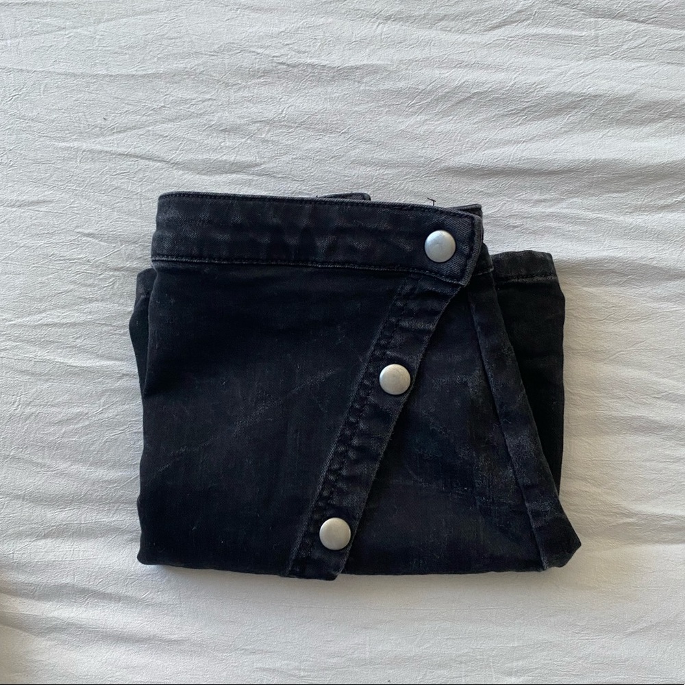Free People Black Denim Mini Skirt - Picture 4 of 5